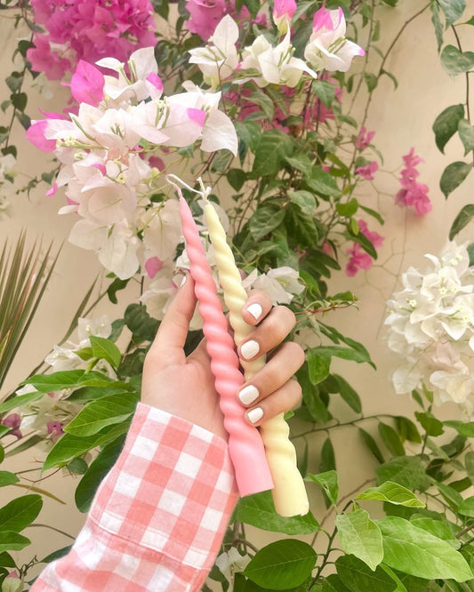 Luxe Spiral Pillar Candle