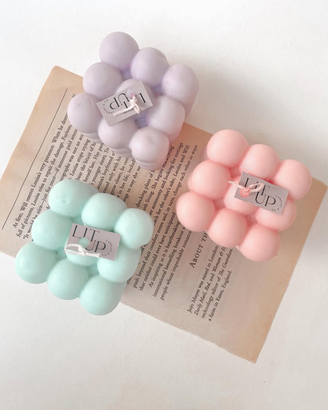 Pastel Bubble Candle