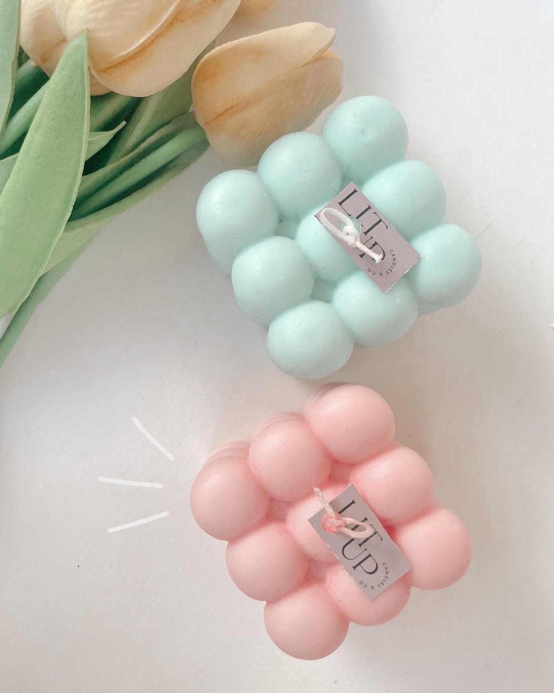 Pastel Bubble Candle