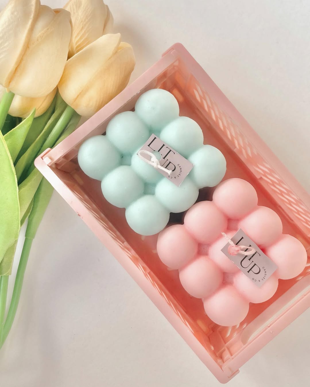 Pastel Bubble Candle